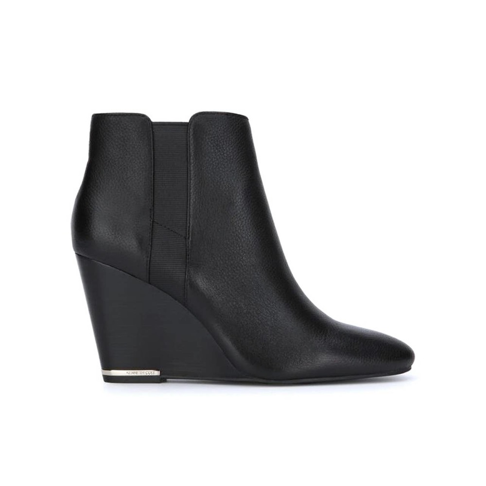 Kenneth Cole Merrick Leather Wedge Ankle Booties Size 7.5